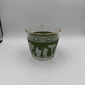 Jeanette Vintage Glass Hellenic Greek Gods Ice Bucket, MCM, Barware, Collectible